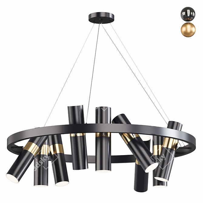  Zortes Tweeny Pendant Chandelier 3D model image 1