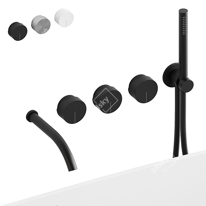Luxury Bathware Set Aquabella & Falper 3D model image 2