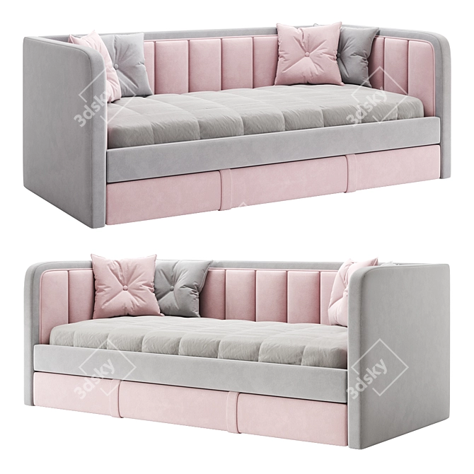 Double Crown Kids Bed 3D model image 1