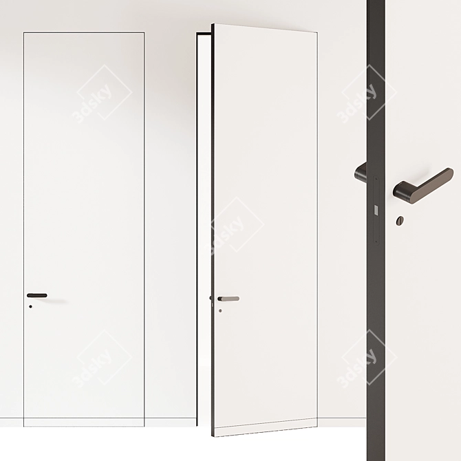 PIU Design Concealed Mount Doors 3D model image 1