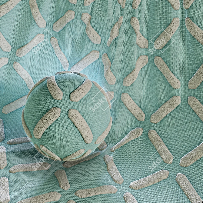 Needle Embroidery Fabric Materials Set 3D model image 2