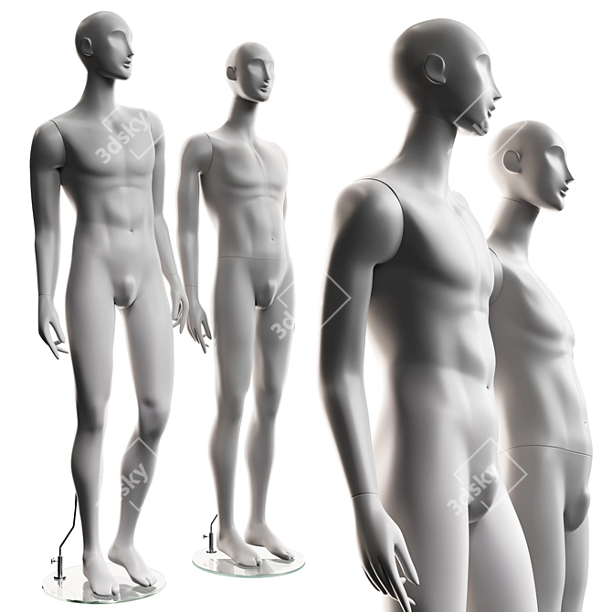 Juno Stylish Male Mannequins 3D model image 1
