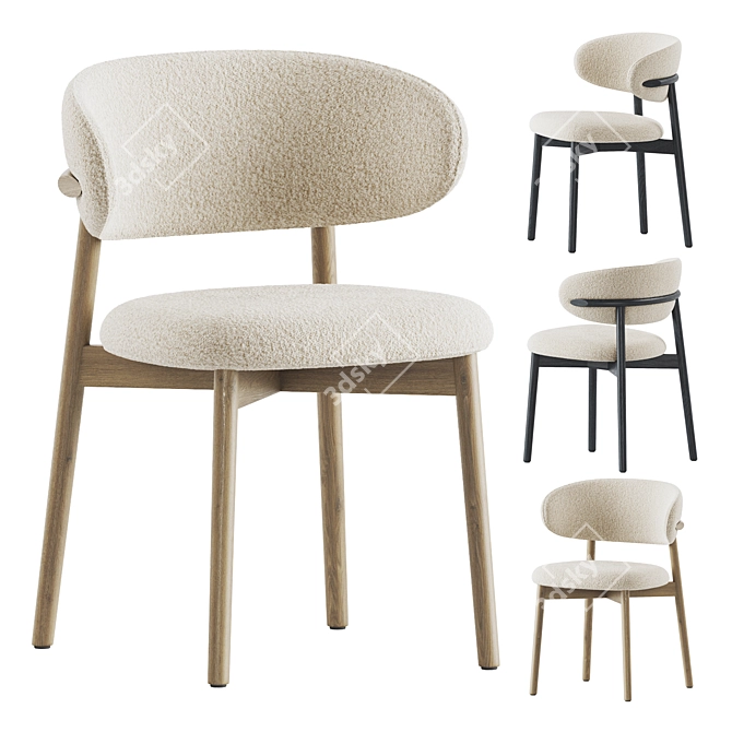 Elegant Oleandro Chair for Calligaris 3D model image 1