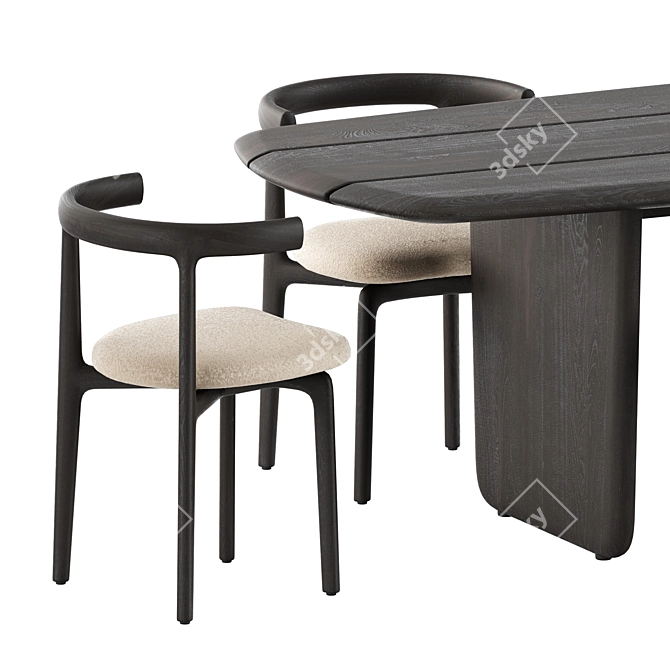 Outdoor Chic Set: Himba Chair & Nairobi Table 3D model image 2