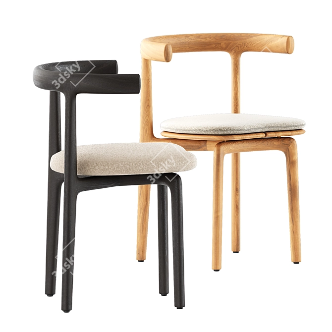 Outdoor Chic Set: Himba Chair & Nairobi Table 3D model image 4