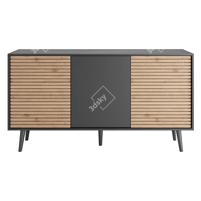 Elegant Ellaruth Sideboard: Modern Furniture 3D model image 3