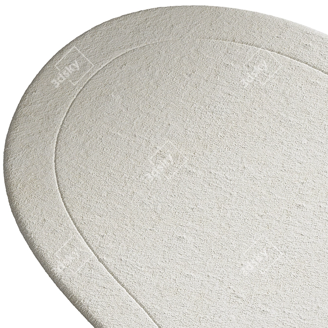 Organic Shaped Wool Rug, Kadey 3D model image 7