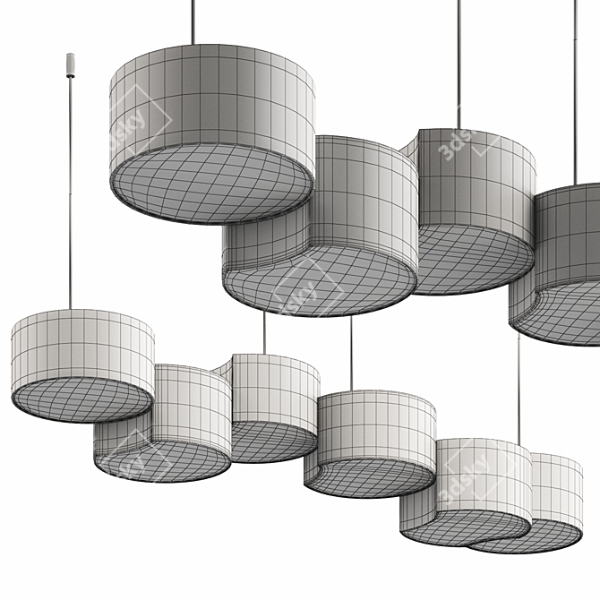 Elegant SEMPO Pendant Light 3D model image 2