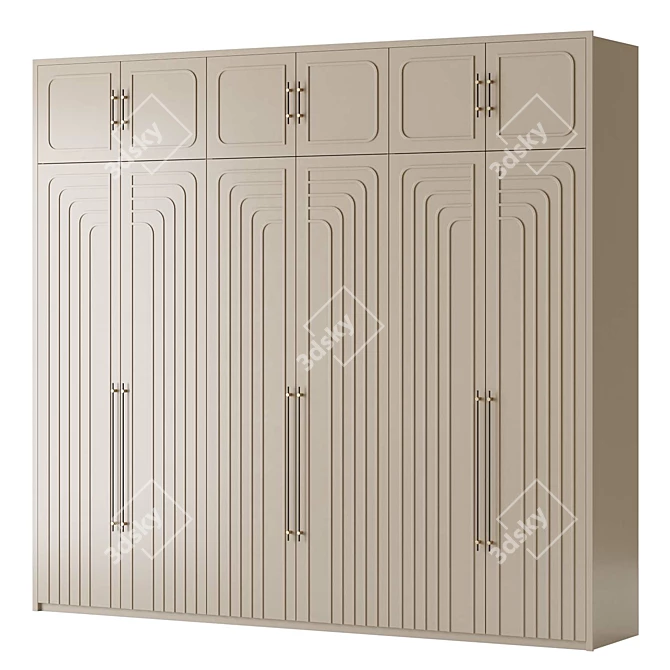 Art-Deco Style Entry Wardrobe 3D model image 2