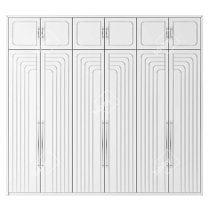 Art-Deco Style Entry Wardrobe 3D model image 7