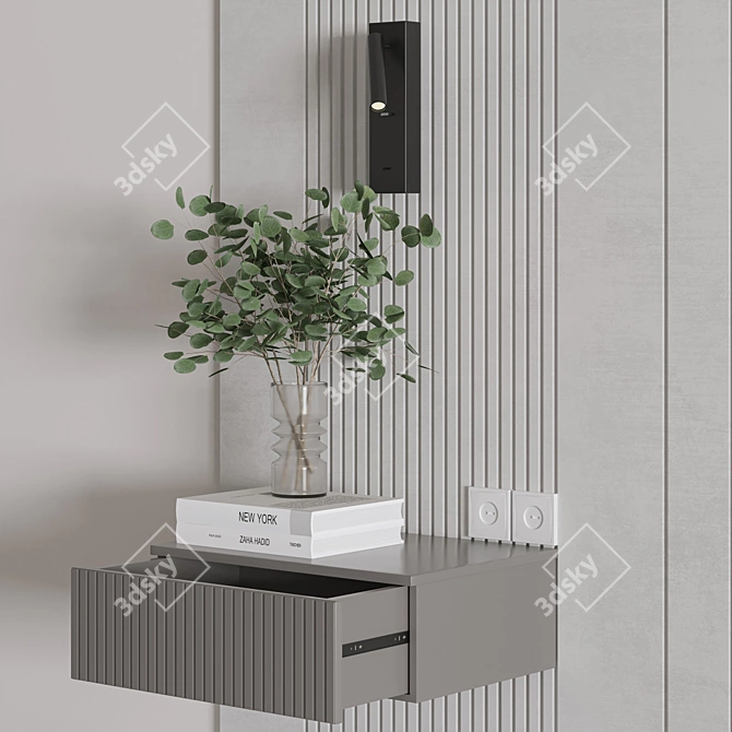 Modern Wall Panel Composition Set 3D model image 6