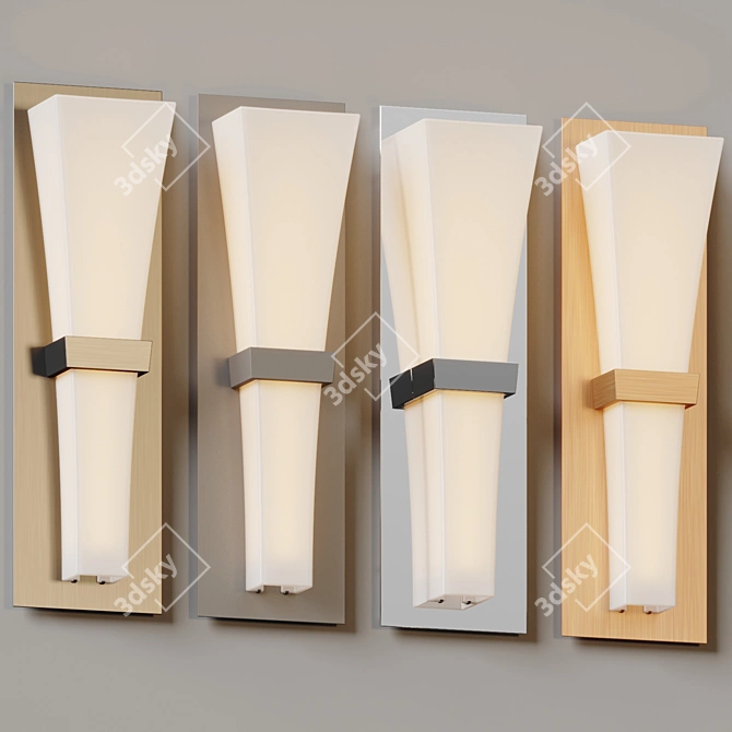 Architectural Metal Wall Sconce 3D model image 3
