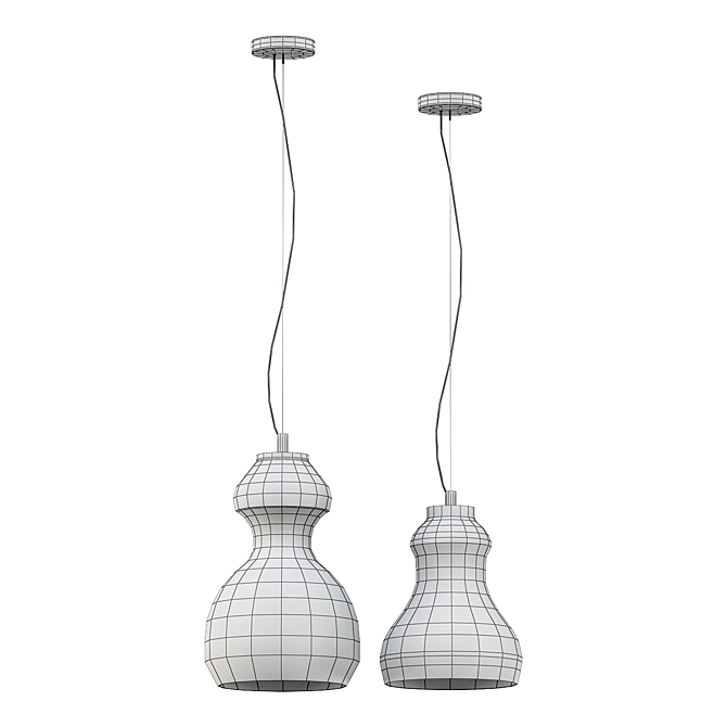 Ethereal Glass Pendant Light 3D model image 2