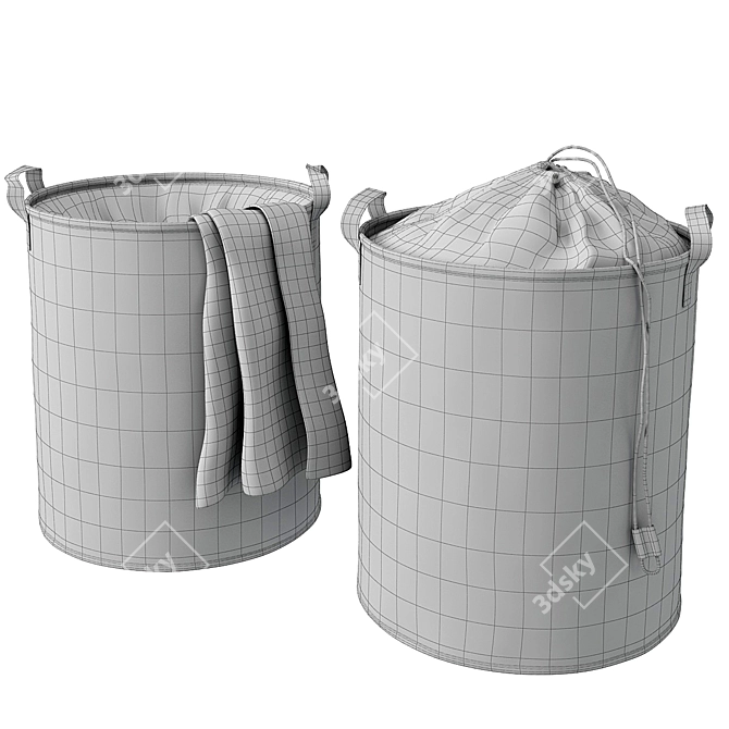 Laundry Basket with Towel Loop 3D model image 5