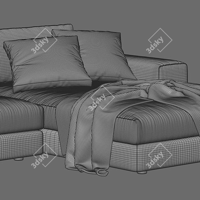 Modern Chaise Longue with Vray Render 3D model image 5