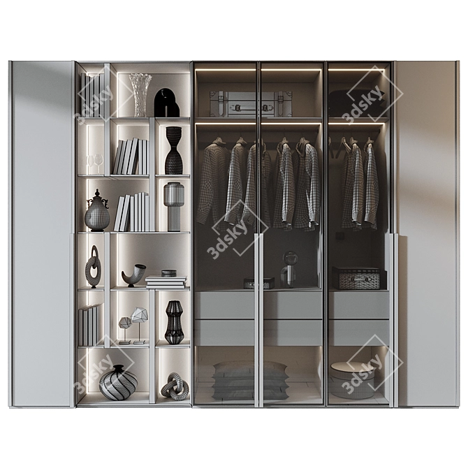  Modern Furniture Set with Decor 3D model image 2