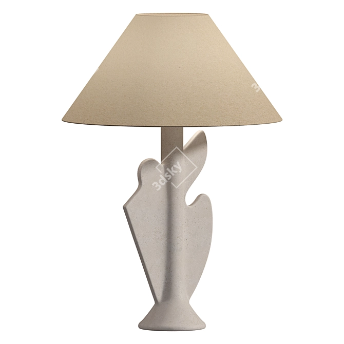 Sculptural Grace Table Lamp 3D model image 1