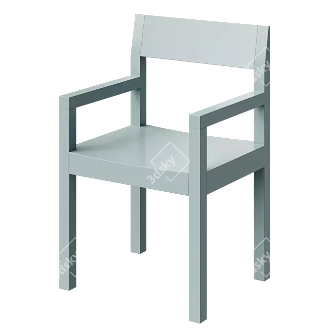 Modern Minimalist Dining Chair SUJI 3D model image 2