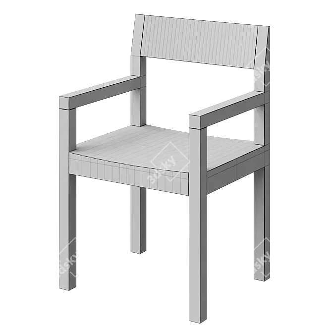 Modern Minimalist Dining Chair SUJI 3D model image 5