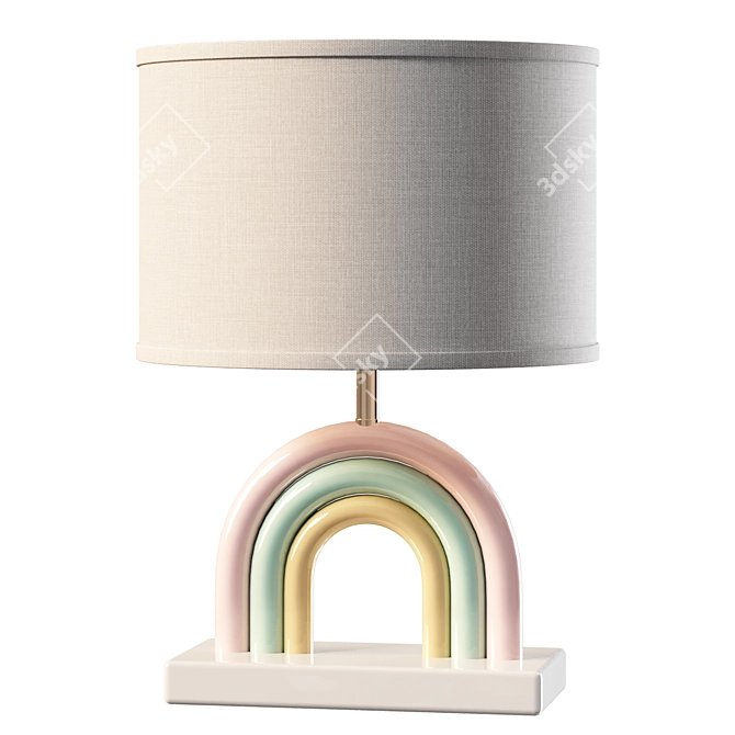 Ceramic Rainbow Table Lamp 3D model image 1