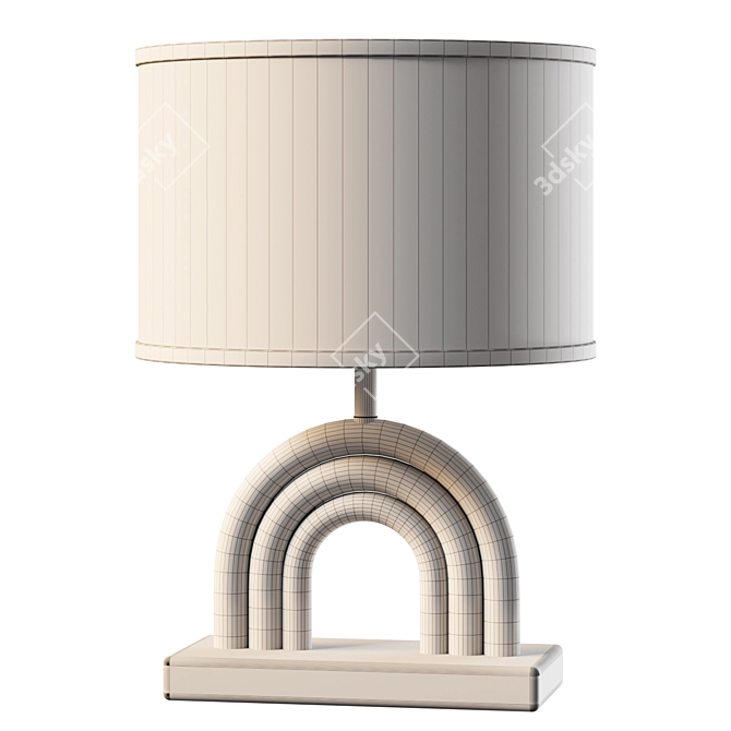 Ceramic Rainbow Table Lamp 3D model image 2