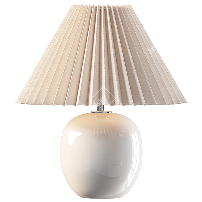  Ceramic Hand-Thrown Table Lamp 3D model image 1