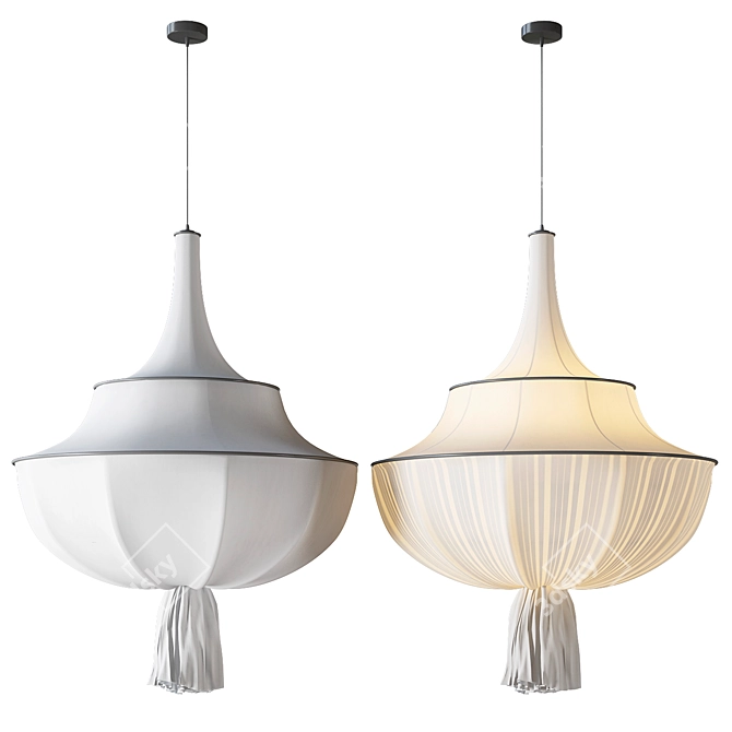 Elegant Meduse Pendant Lighting 3D model image 2