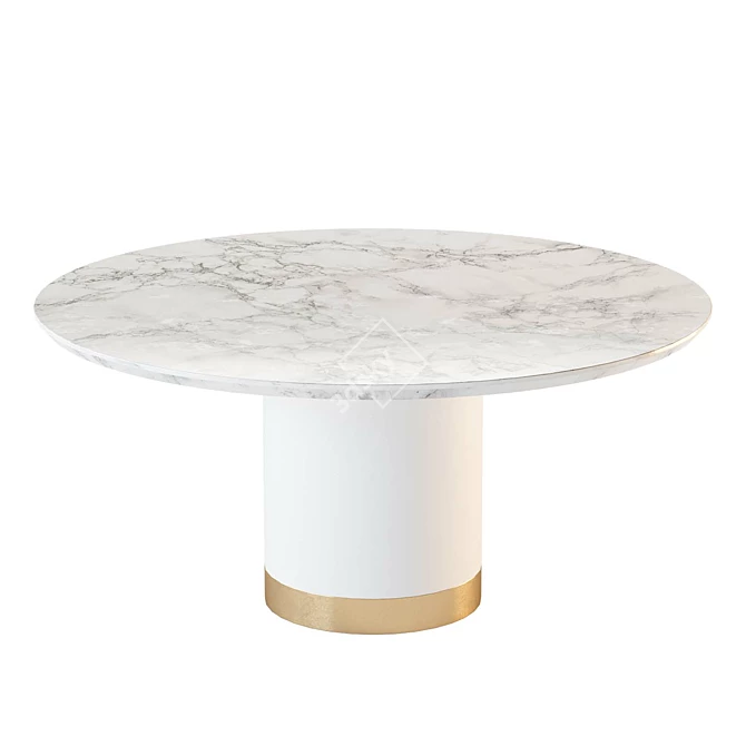 Marble Dining Set Ontario & New York 3D model image 3