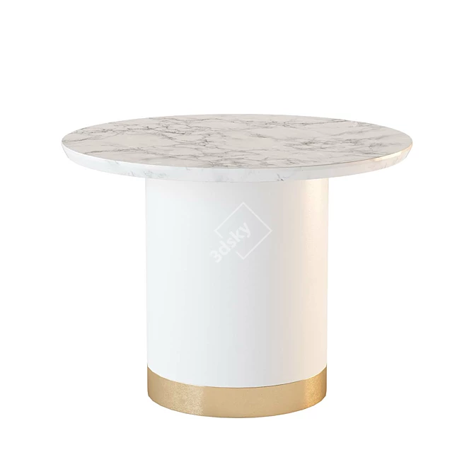 Marble Dining Set Ontario & New York 3D model image 4