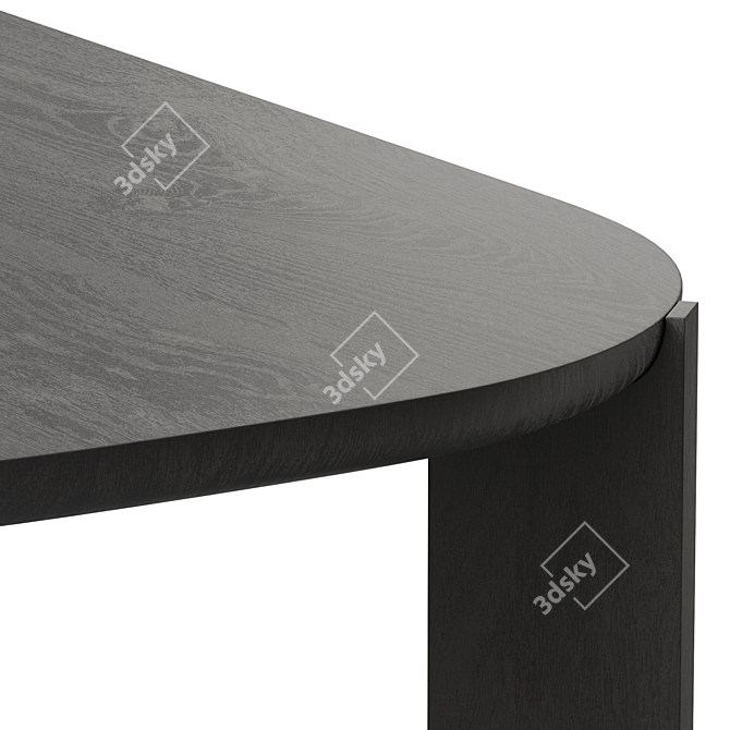 Modern Edge Dining Table, XL 3D model image 3