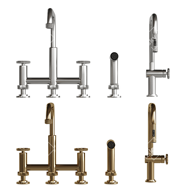 Kraus Kitchen Faucet Collection | Urbix, Oletto, Nolen 3D model image 3