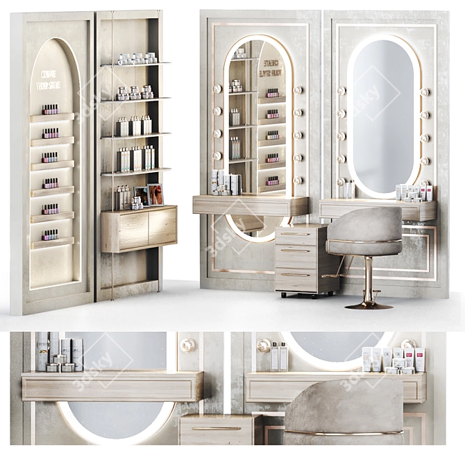 Beauty Salon Model Set 3D model image 1