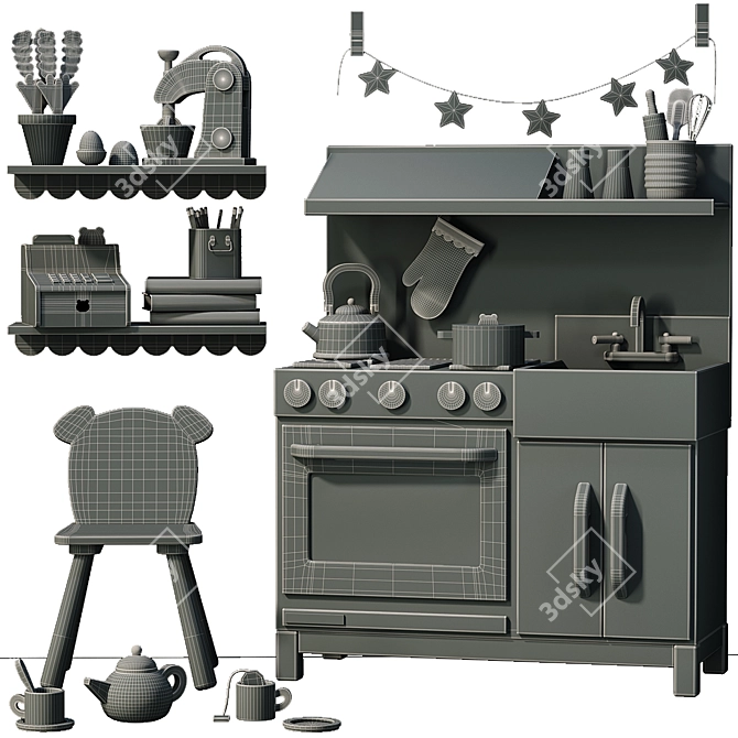 MILTON & GOOSE Play Kitchen: Deluxe Ensemble 3D model image 7