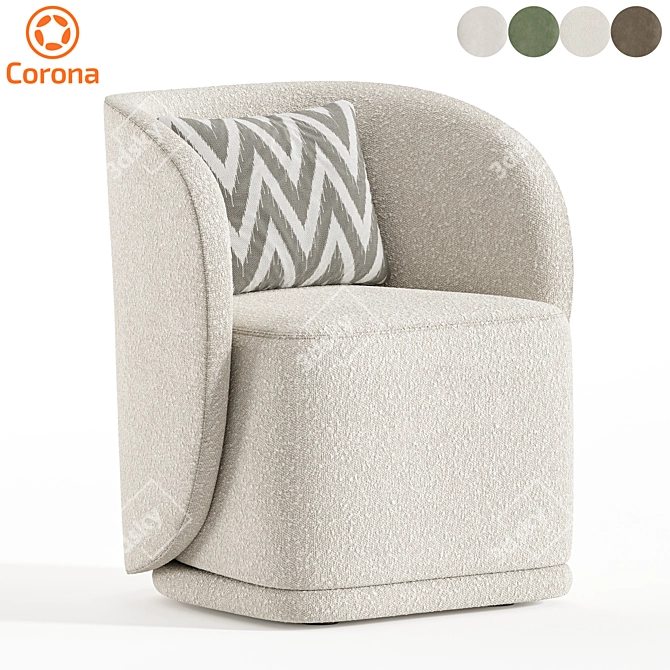 Contemporary Diane Lounge Chair, 2015 3D model image 2