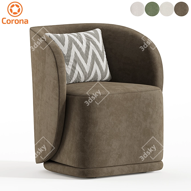 Contemporary Diane Lounge Chair, 2015 3D model image 3