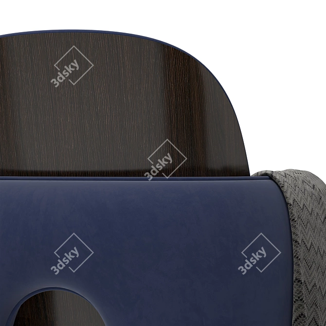 Sleek Saddleback Chair in 3 Colors 3D model image 6