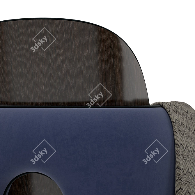 Sleek Saddleback Chair in 3 Colors 3D model image 14