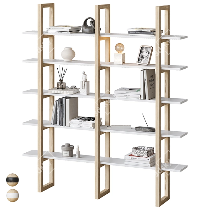 Rokvud Light Minimalist Shelf 3D model image 1
