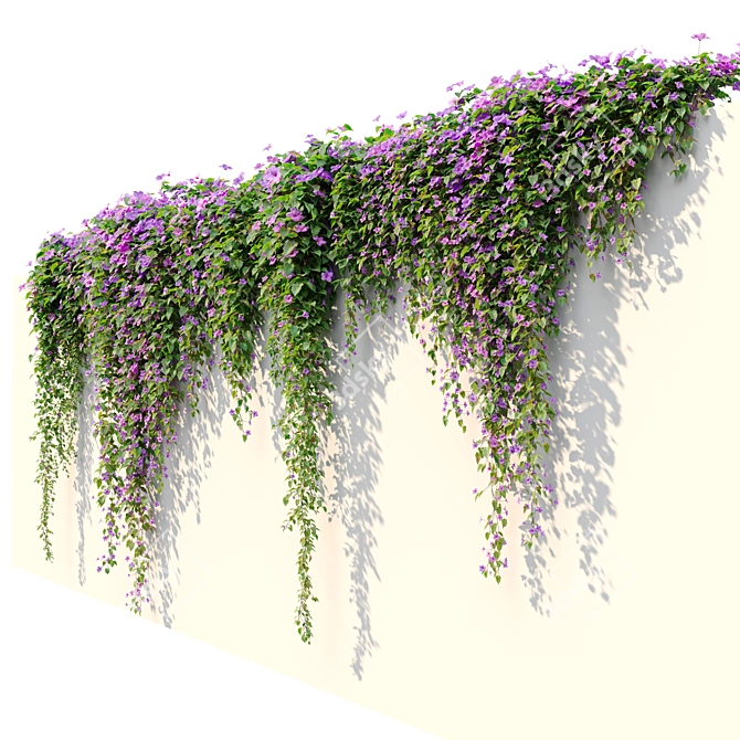 Dual Hanging Plants Set: 2m & 0.6m 3D model image 2