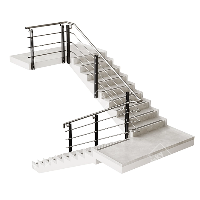 Modern Steel Ladder Solution 3D model image 3