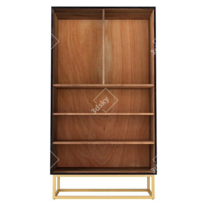 elegant dark wood storage cabinet 3D model image 5