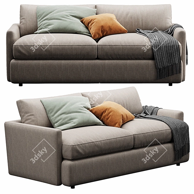 Customizable Lounge Sofa with VIP Quality 3D model image 2