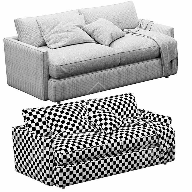 Customizable Lounge Sofa with VIP Quality 3D model image 6