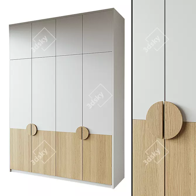 3D Wardrobe Model FBX Corona 3D model image 2