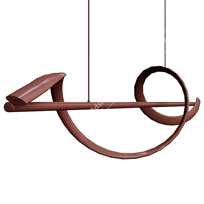 Elegant Adonis Pendant Lamp 3D model image 3