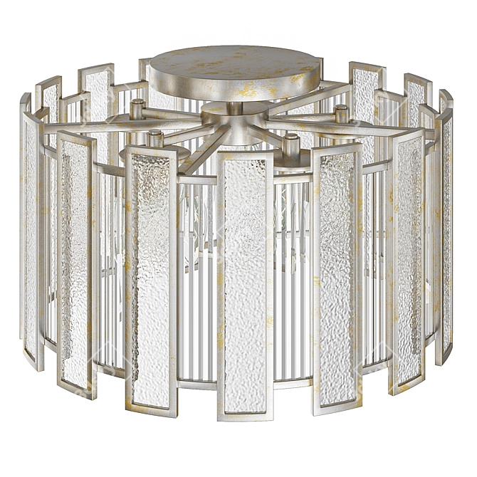 Agave Art Deco Ceiling Light 3D model image 1