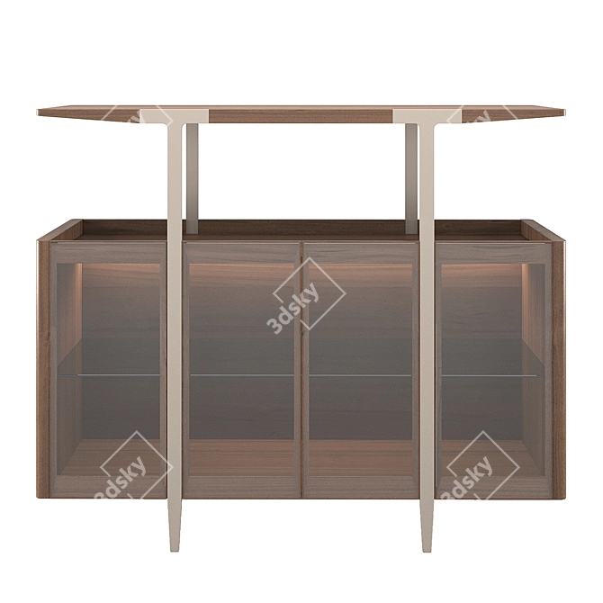 Turri Domus Glass Display Cabinet 3D model image 1