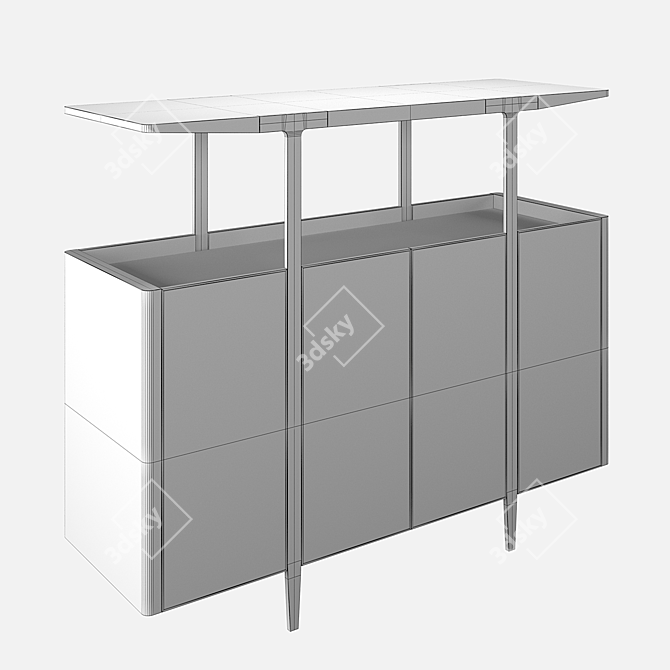 Turri Domus Glass Display Cabinet 3D model image 4