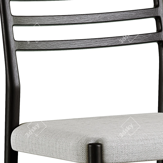 Elegant Quincy Basketweave Dining Chair 3D model image 6