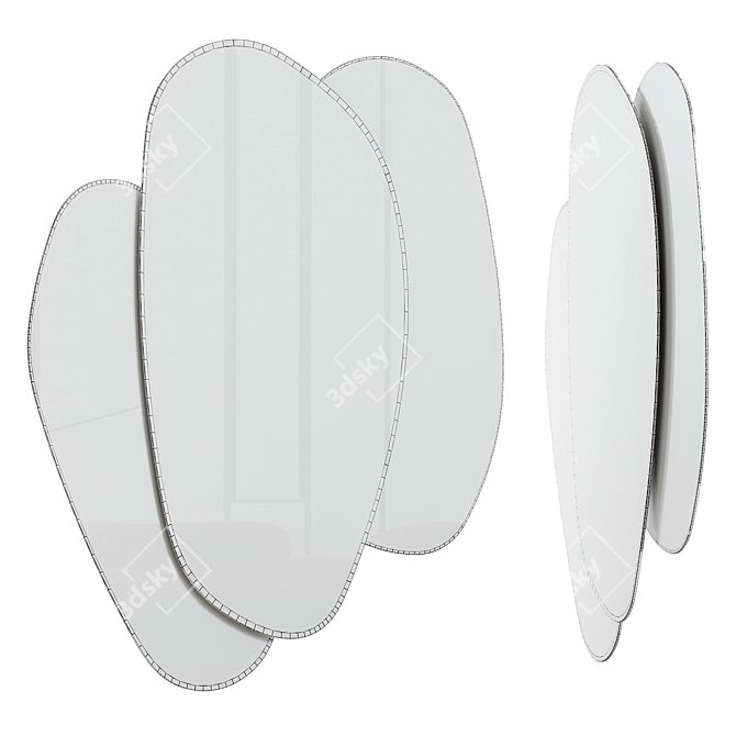 Italian Design Wall Mirror ULISSE 3D model image 3